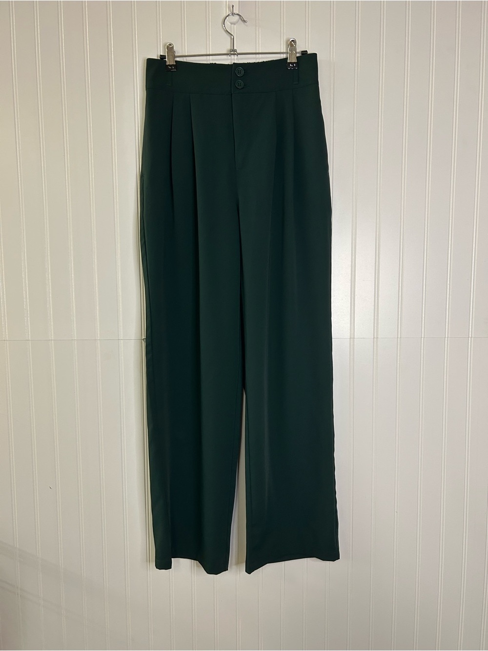 Halara High-Waist Wide Leg Trousers in Dark Green Size Small
